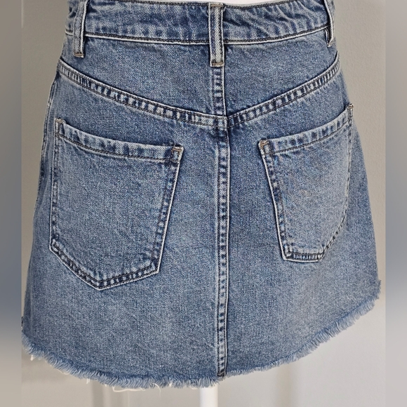 We the Free Zip-Up Denim Mini Skirt Women's Size 25/Size 0-2 - Picture 4 of 9